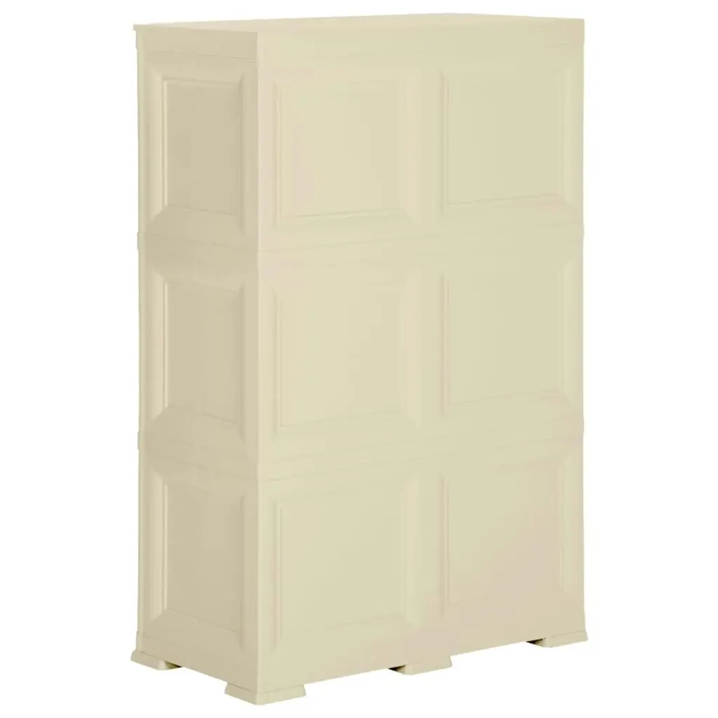 Plastic Cabinet 79x43x125 cm Wood Design Angora White 340592