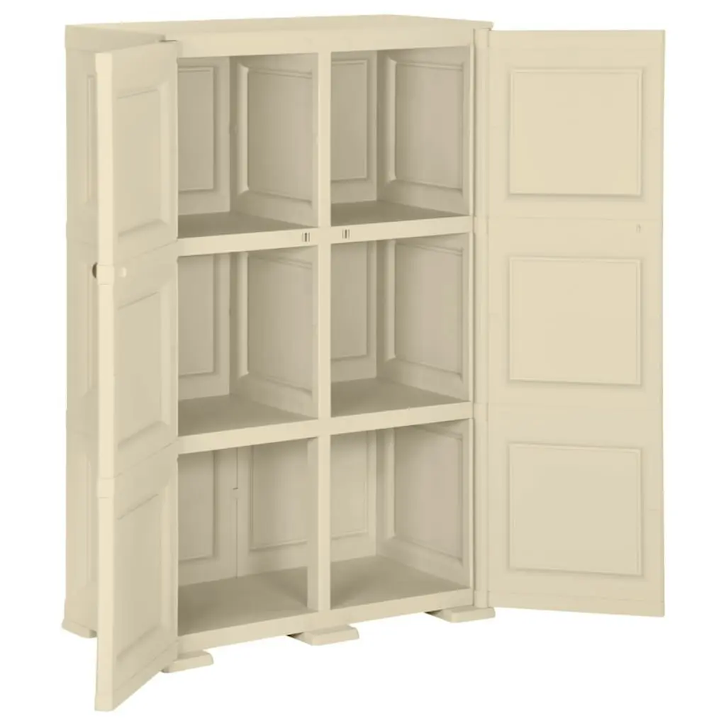 Plastic Cabinet 79x43x125 cm Wood Design Angora White 340592