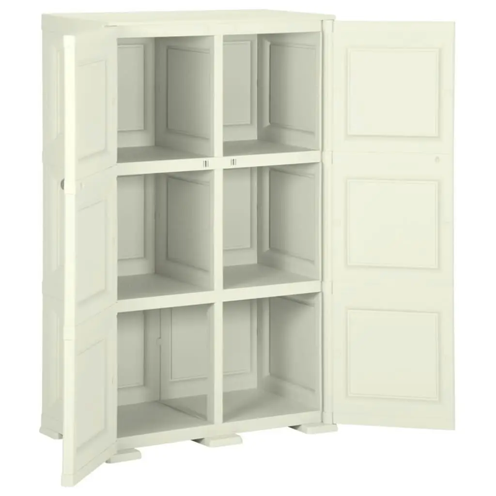 Plastic Cabinet 79x43x125 cm Wood Design Vanilla Ice 340591