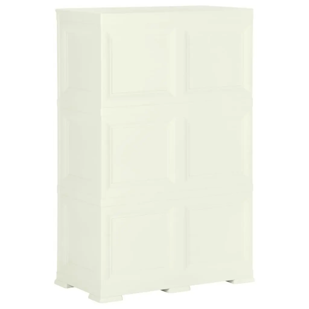 Plastic Cabinet 79x43x125 cm Wood Design Vanilla Ice 340591