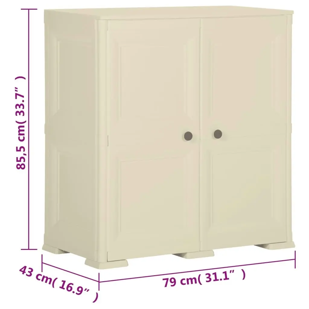 Plastic Cabinet 79x43x85.5 cm Wood Design Angora White 340596