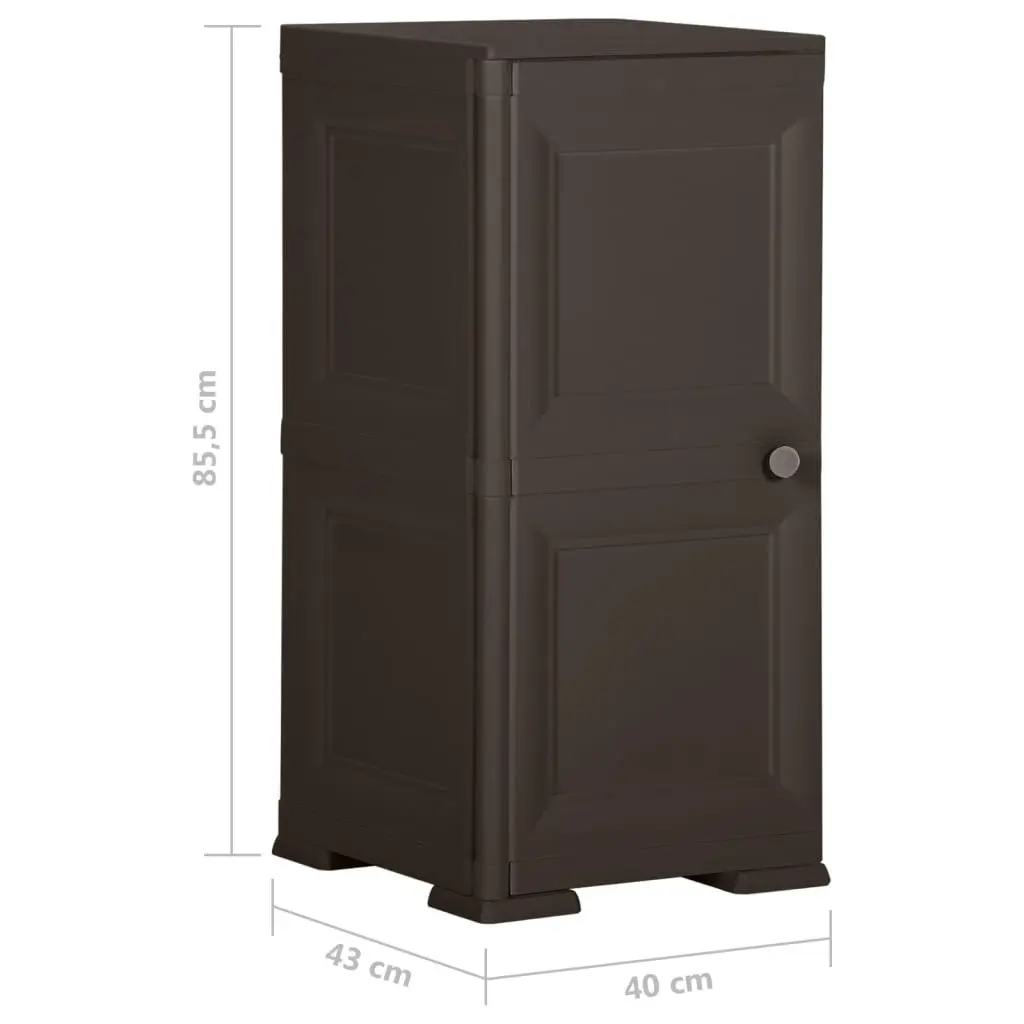 Plastic Cabinet 40x43x85.5 cm Wood Design Brown 340610