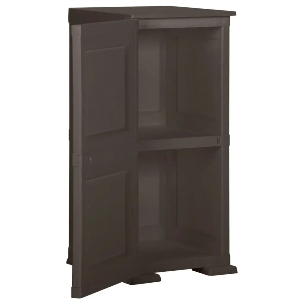 Plastic Cabinet 40x43x85.5 cm Wood Design Brown 340610