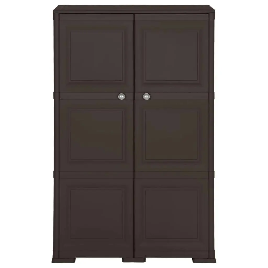 Plastic Cabinet 79x43x125 cm Wood Design Brown 340594