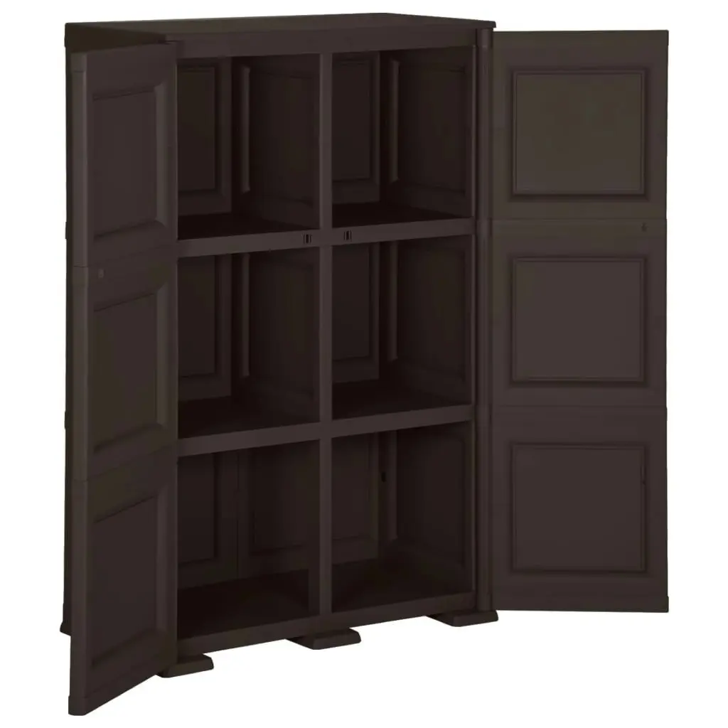 Plastic Cabinet 79x43x125 cm Wood Design Brown 340594