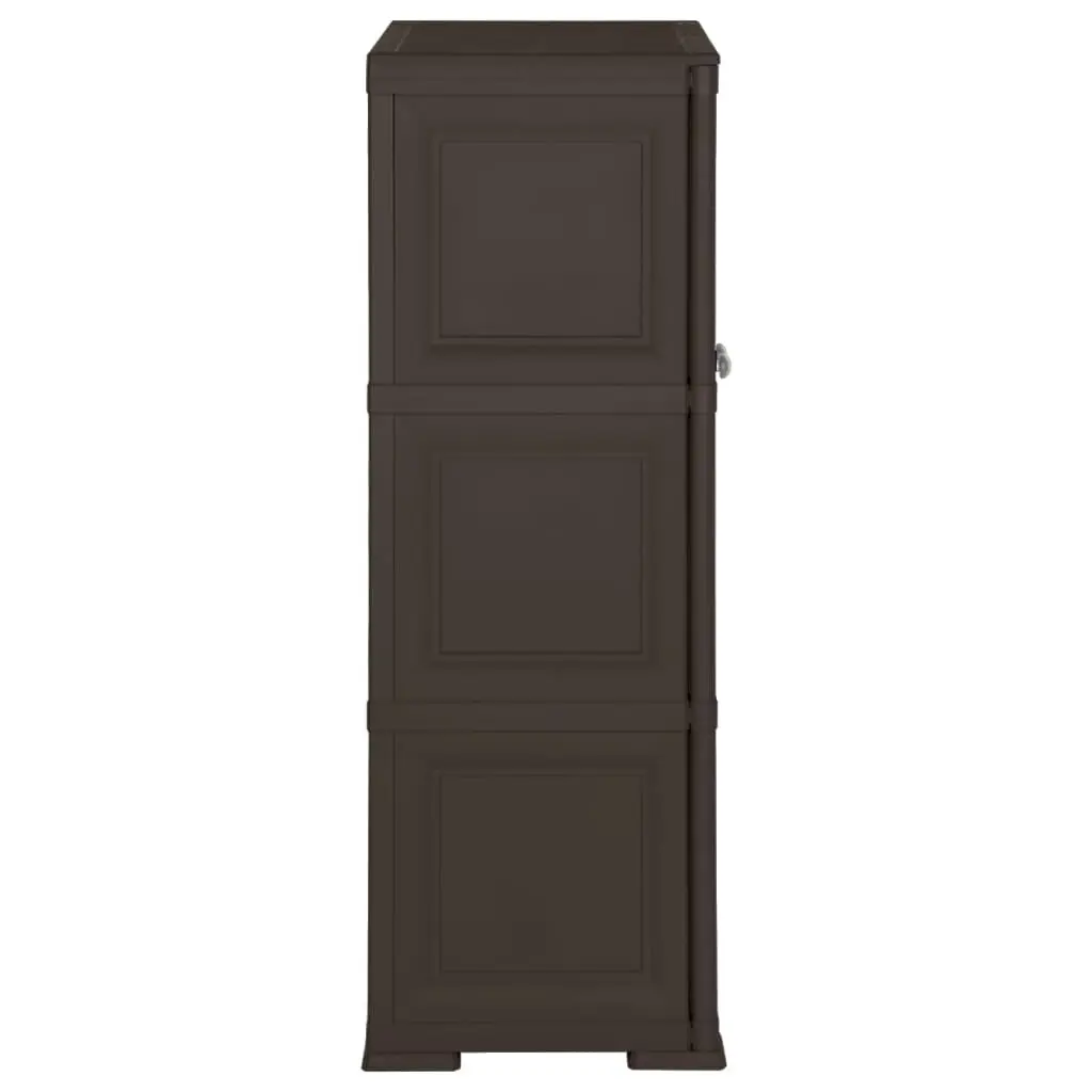 Plastic Cabinet 79x43x125 cm Wood Design Brown 340594