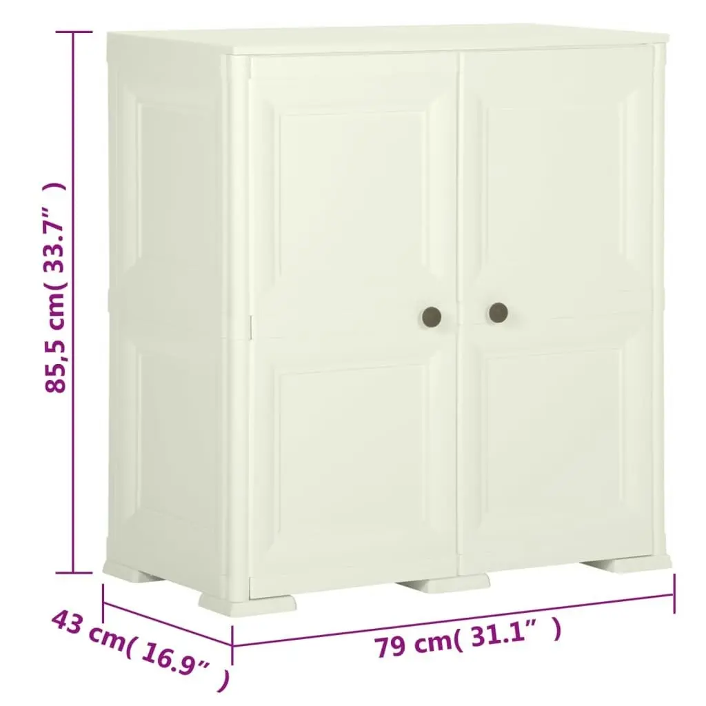 Plastic Cabinet 79x43x85.5 cm Wood Design Vanilla Ice 340595