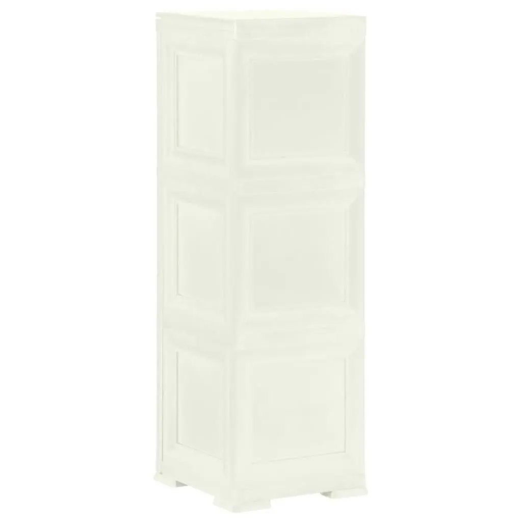 Plastic Cabinet 40x43x125 cm Wood Design Vanilla Ice 340603