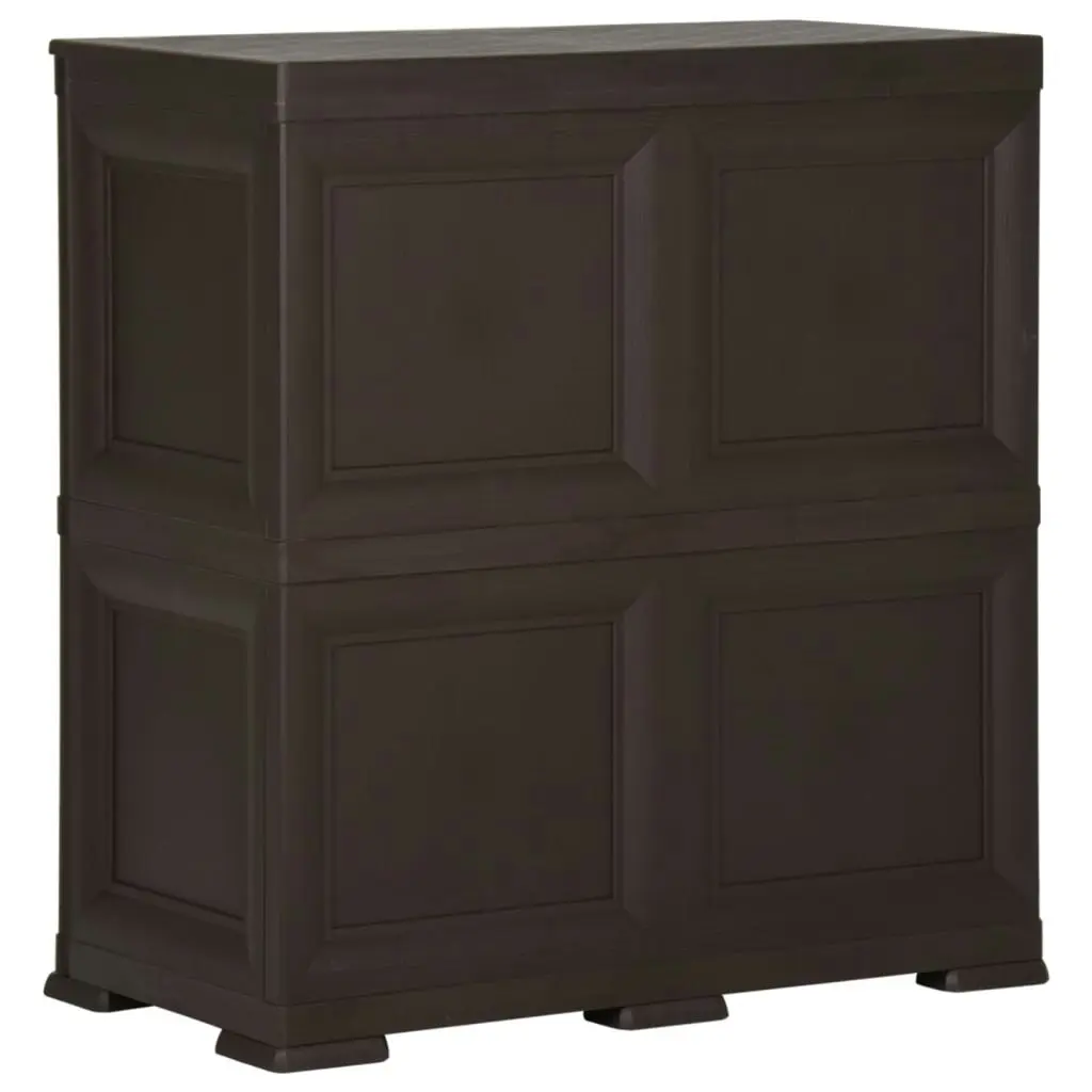 Plastic Cabinet 79x43x85.5 cm Wood Design Brown 340598