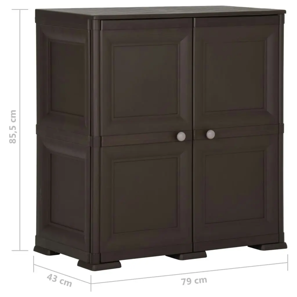 Plastic Cabinet 79x43x85.5 cm Wood Design Brown 340598