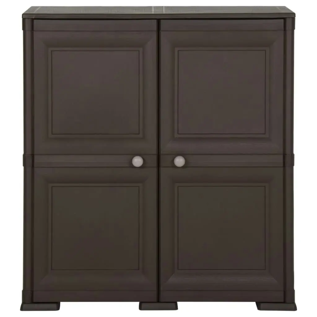 Plastic Cabinet 79x43x85.5 cm Wood Design Brown 340598