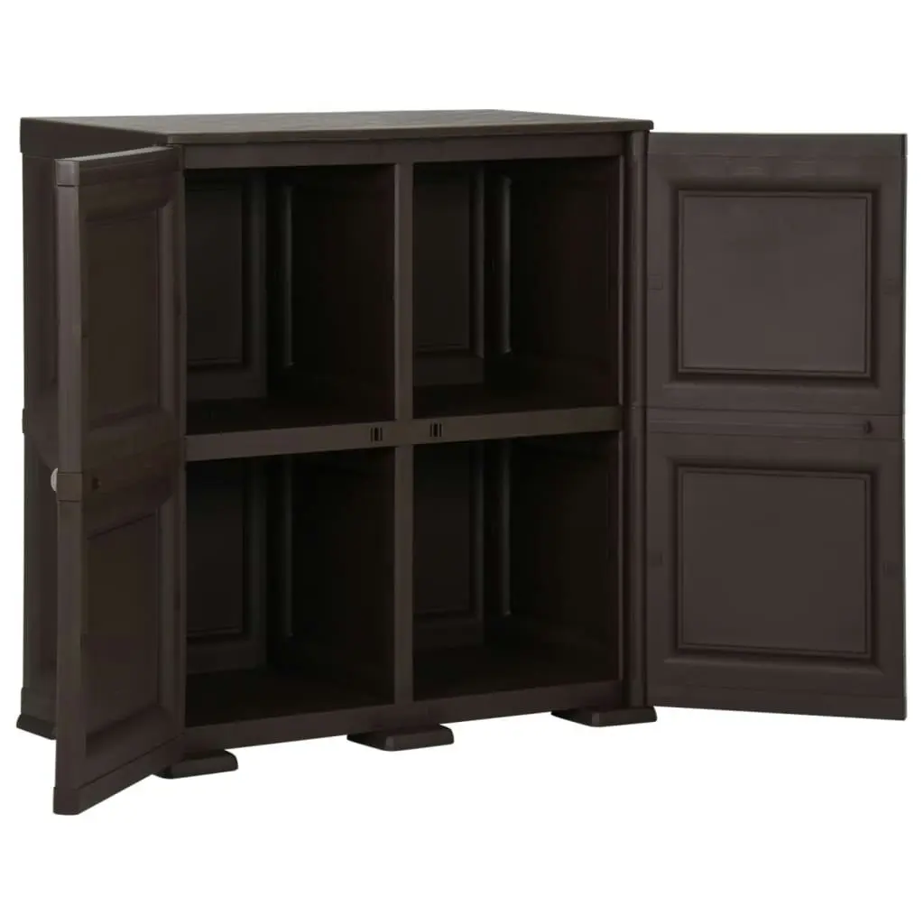 Plastic Cabinet 79x43x85.5 cm Wood Design Brown 340598