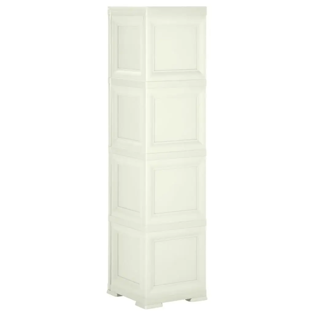 Plastic Cabinet 40x43x164 cm Wood Design Vanilla Ice 340599