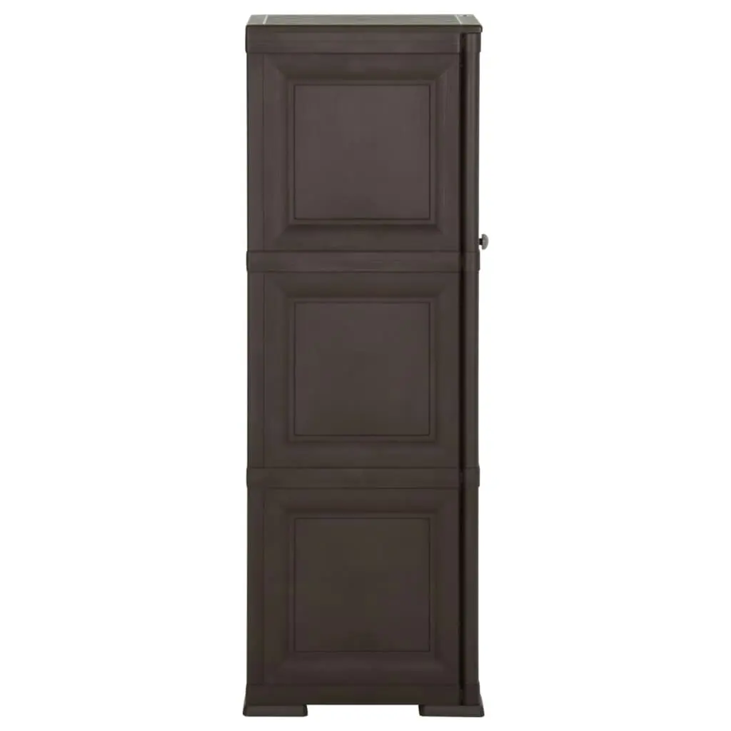 Plastic Cabinet 40x43x125 cm Wood Design Brown 340606