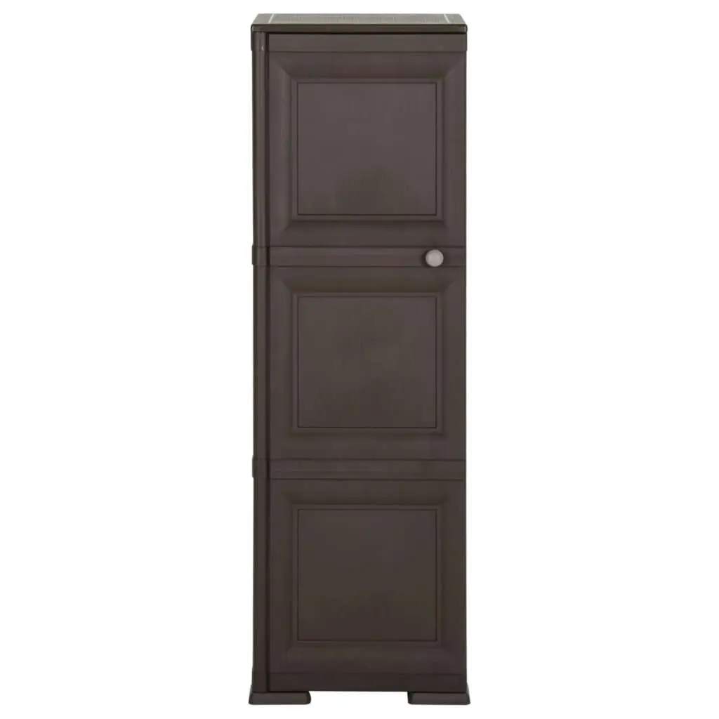 Plastic Cabinet 40x43x125 cm Wood Design Brown 340606