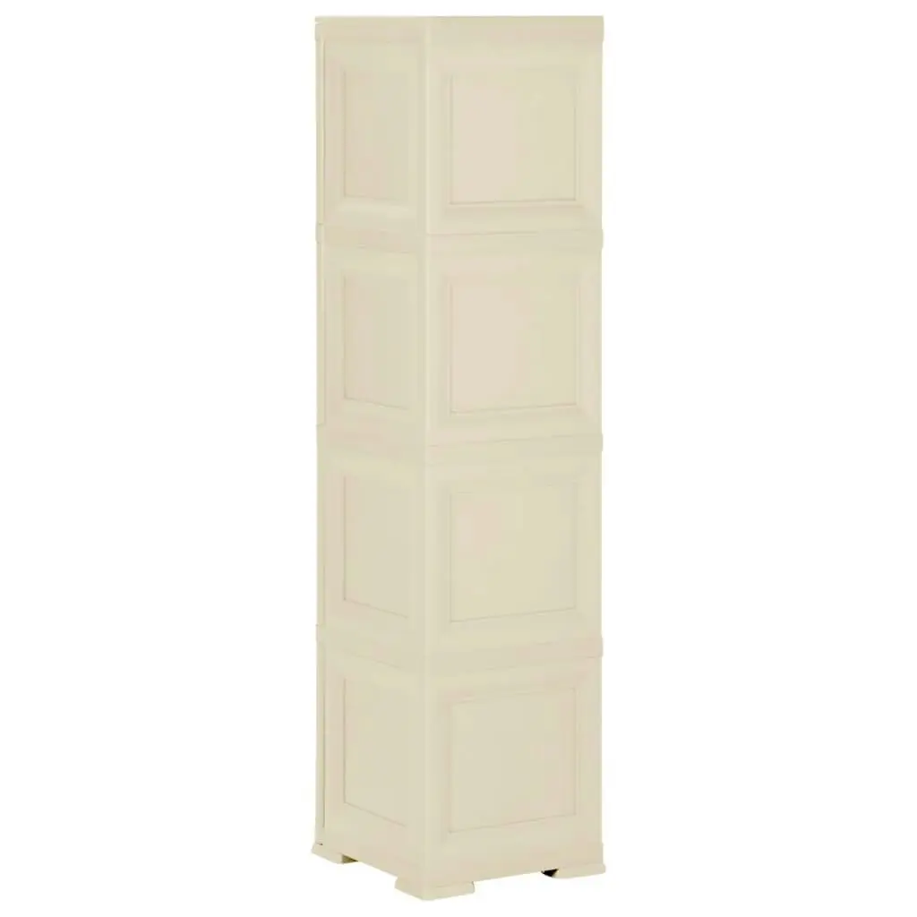 Plastic Cabinet 40x43x164 cm Wood Design Angora White 340600