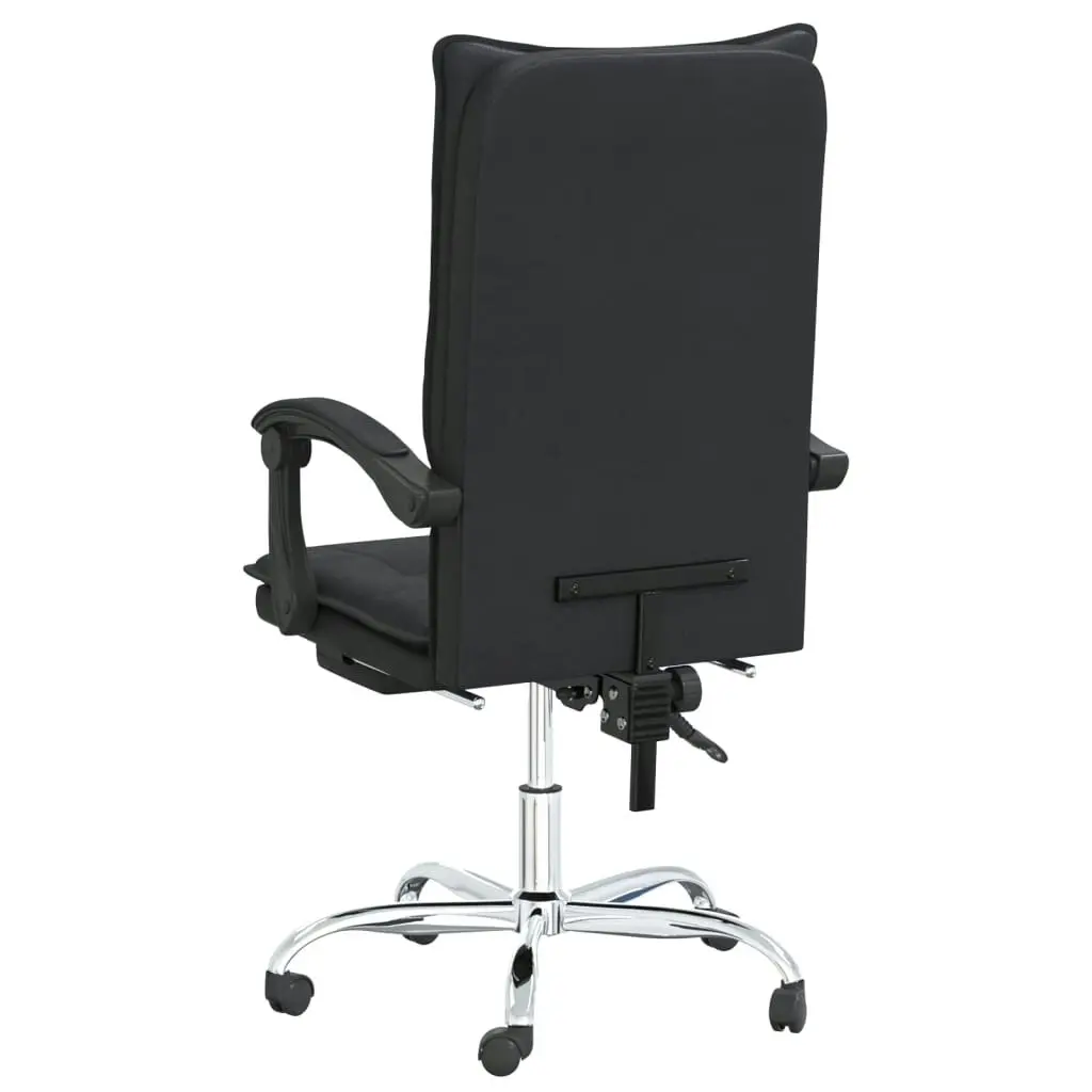 Reclining Office Chair Black Faux Leather 349753