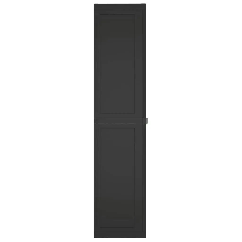 Outdoor Storage Cabinet Black 65x37x165 cm PP 364206