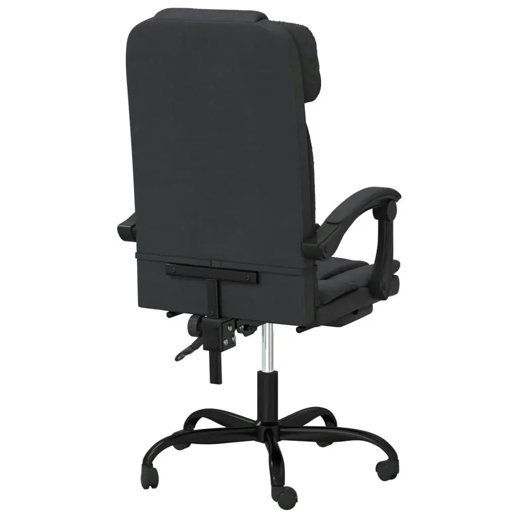 Reclining Office Chair Black Faux Leather 349733