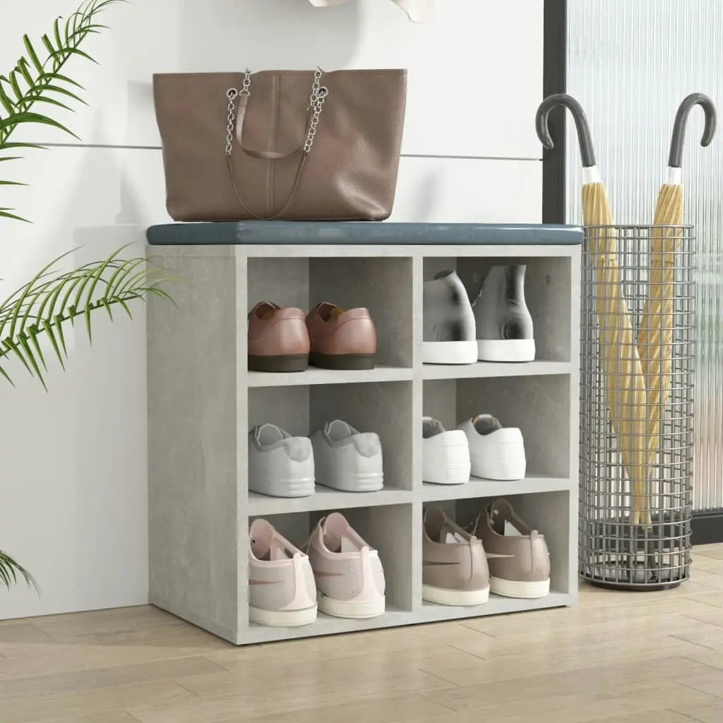 Shoe Cabinet Concrete Grey 52.5x30x50 cm 808692