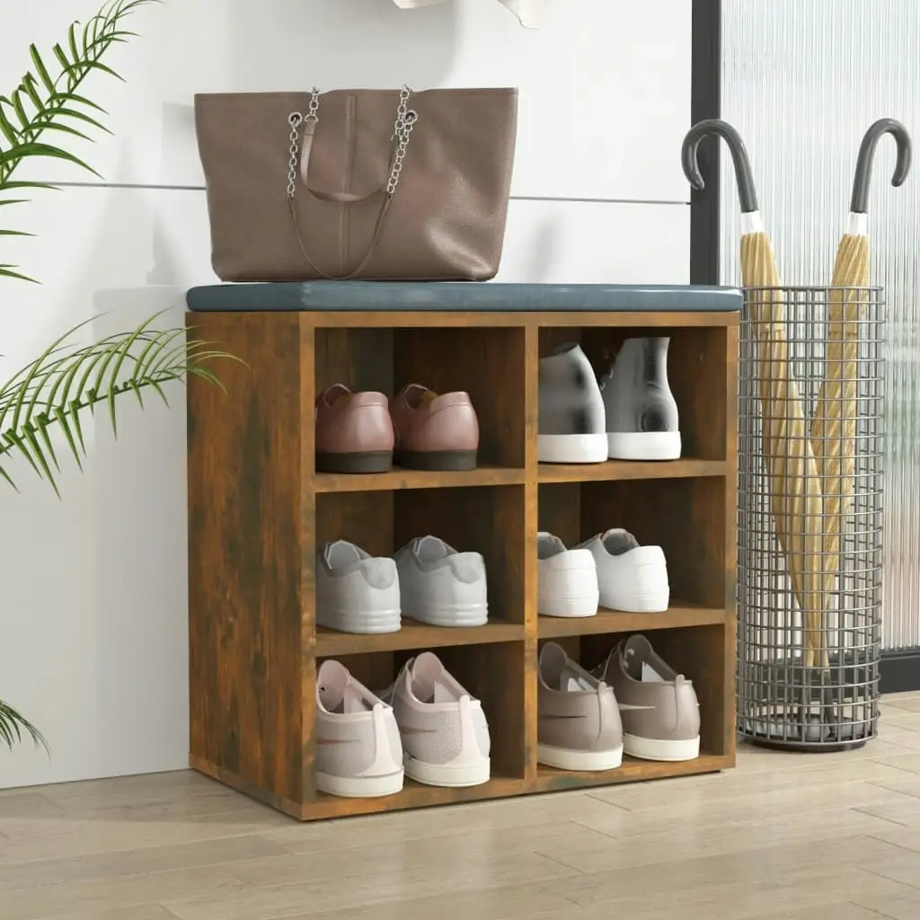 Shoe Cabinet Smoked Oak 52.5x30x50 cm 820508