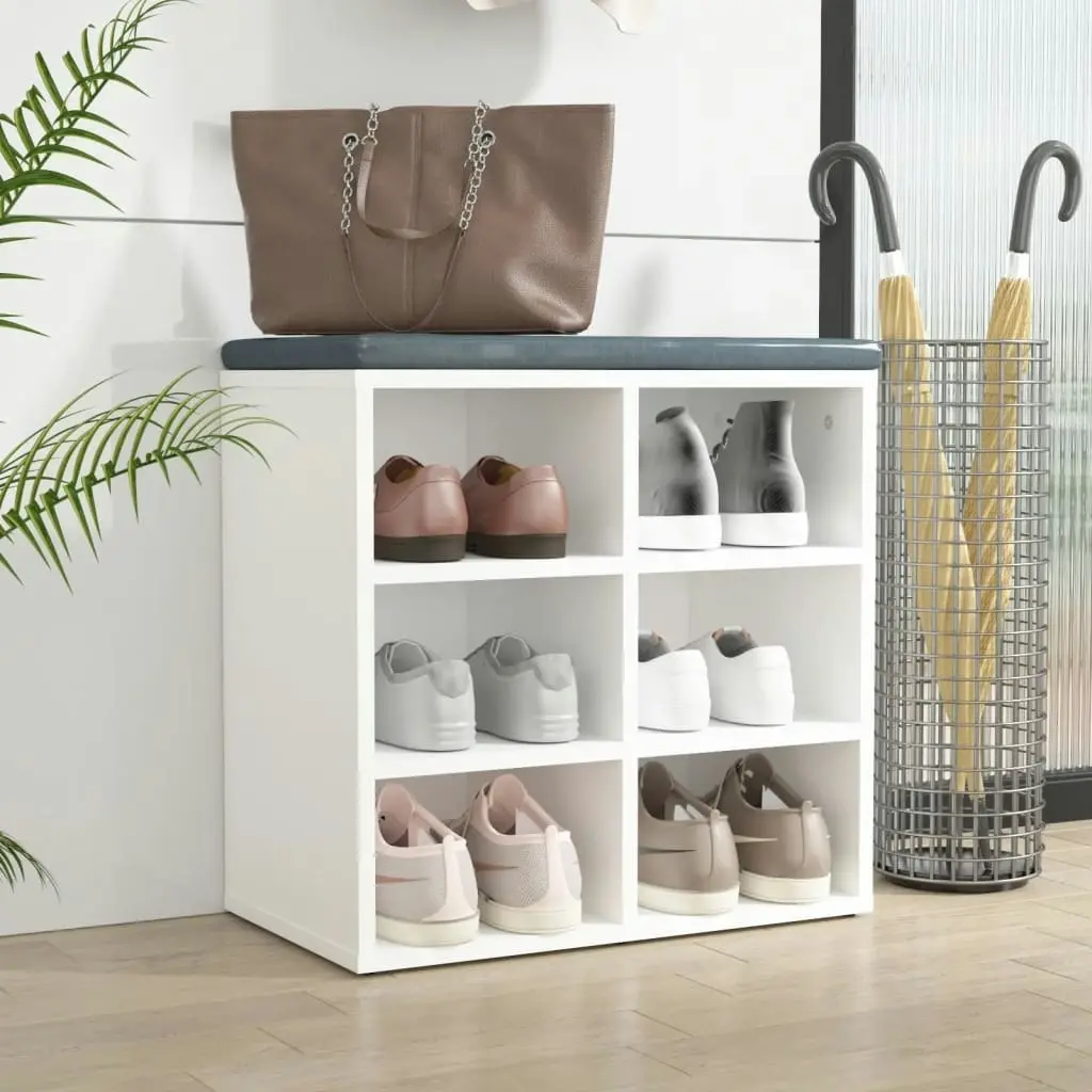 Shoe Cabinet White 52.5x30x50 cm 808684