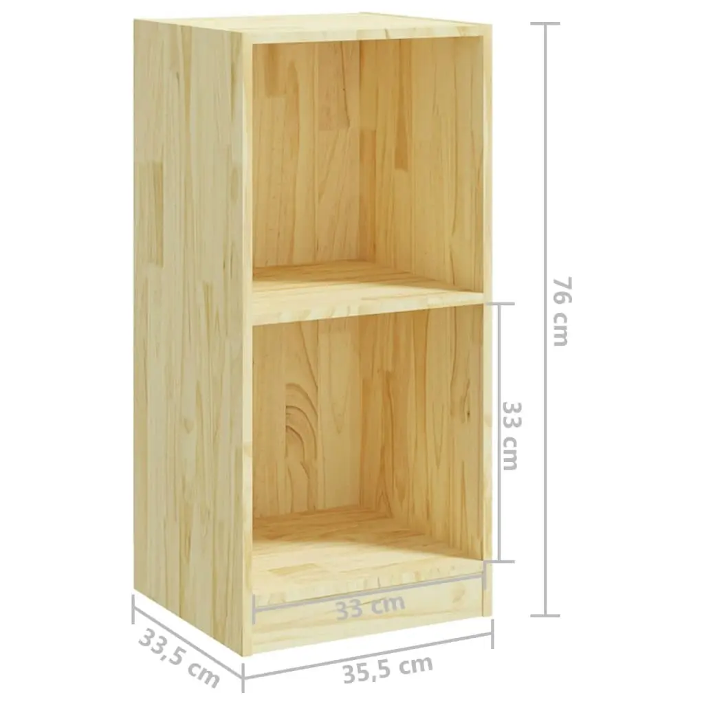 Side Cabinet 35.5x33.5x76 cm Solid Pinewood 809930