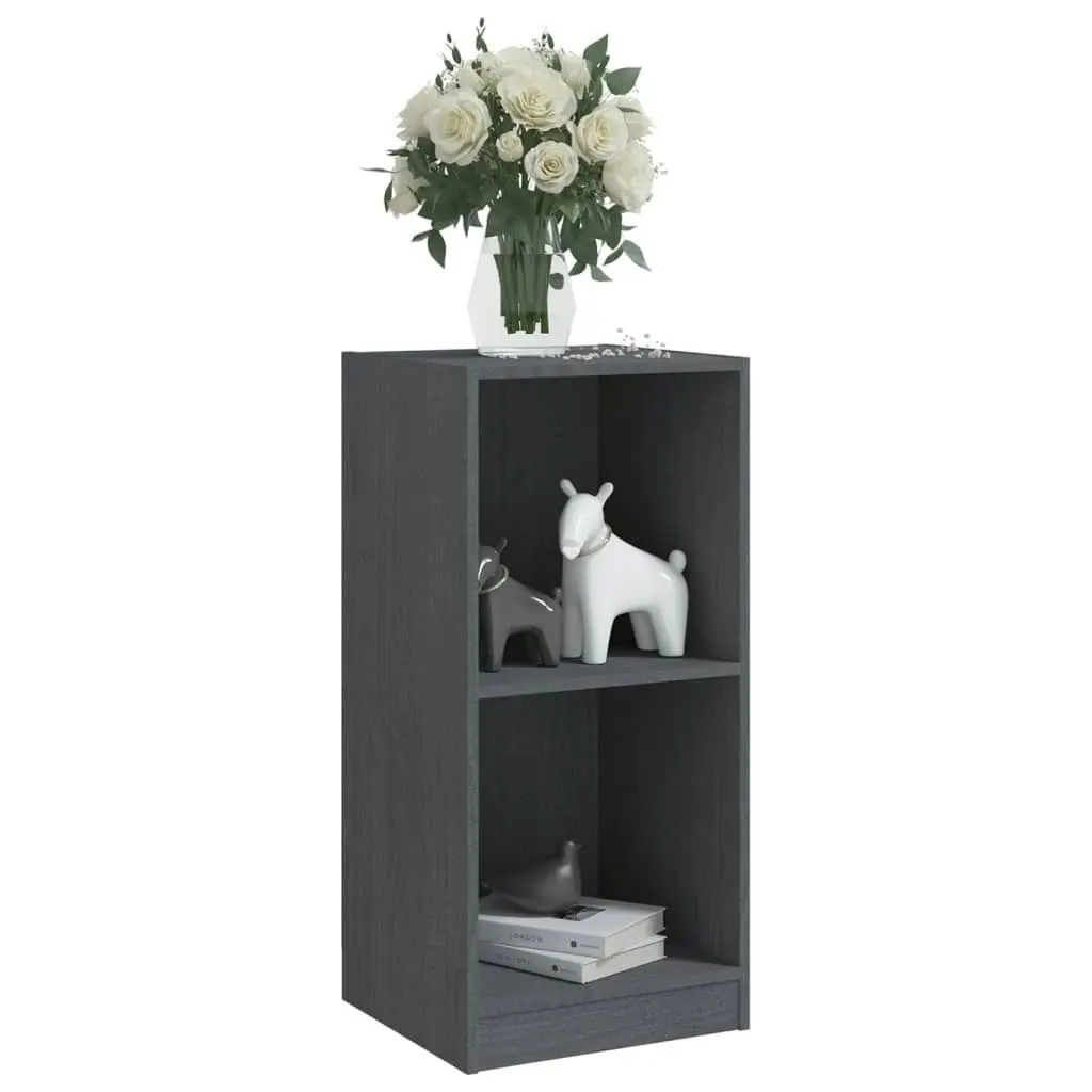 Side Cabinet Grey 35.5x33.5x76 cm Solid Pinewood 809932