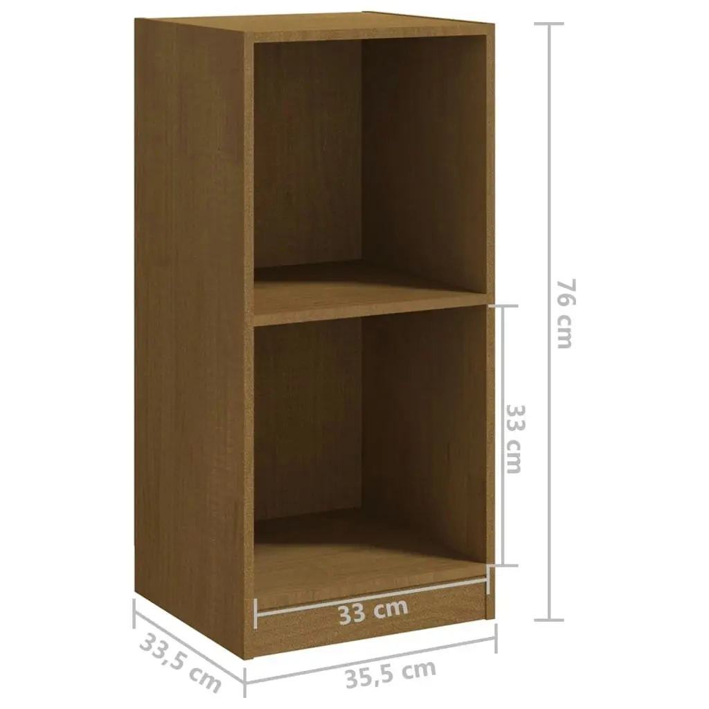 Side Cabinet Honey Brown 35.5x33.5x76 cm Solid Pinewood 809933