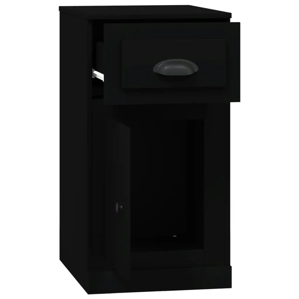 Side Cabinet with Drawer Black 40x50x75 cm Engineered Wood 816481