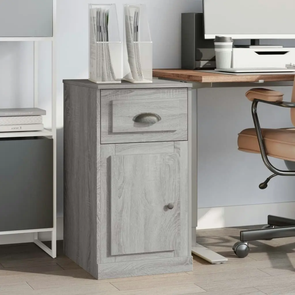 Side Cabinet with Drawer Grey Sonoma 40x50x75 cm Engineered Wood 816486