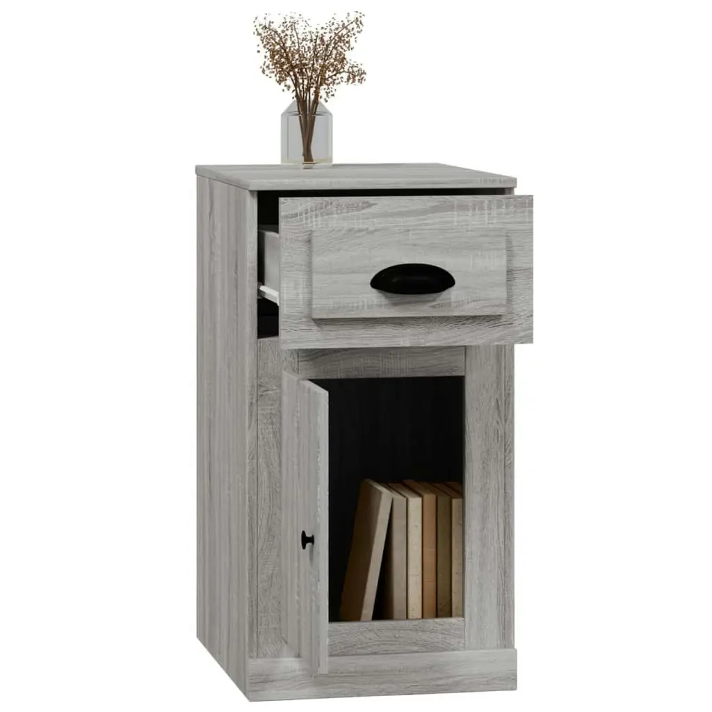 Side Cabinet with Drawer Grey Sonoma 40x50x75 cm Engineered Wood 816486