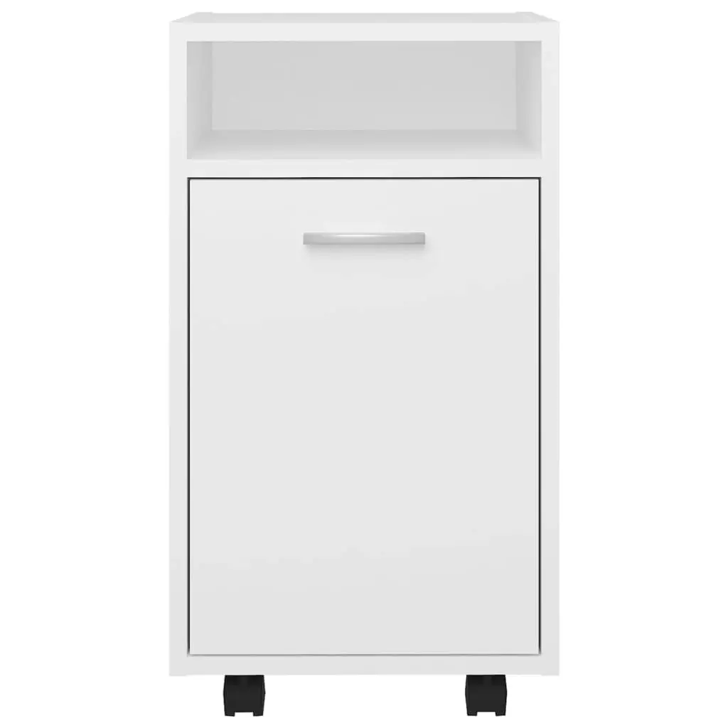 Side Cabinet with Wheels White 33x38x60 cm Engineered Wood 803047