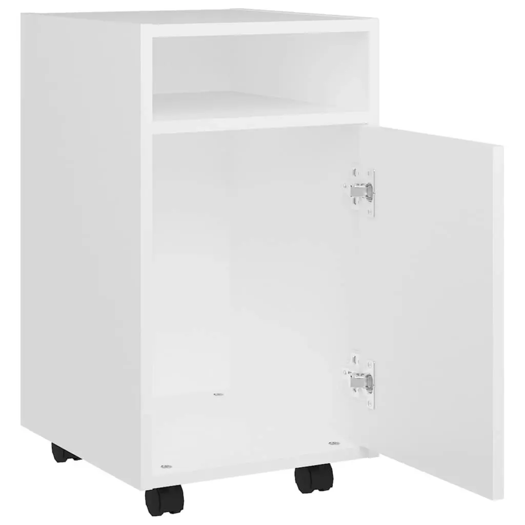 Side Cabinet with Wheels White 33x38x60 cm Engineered Wood 803047