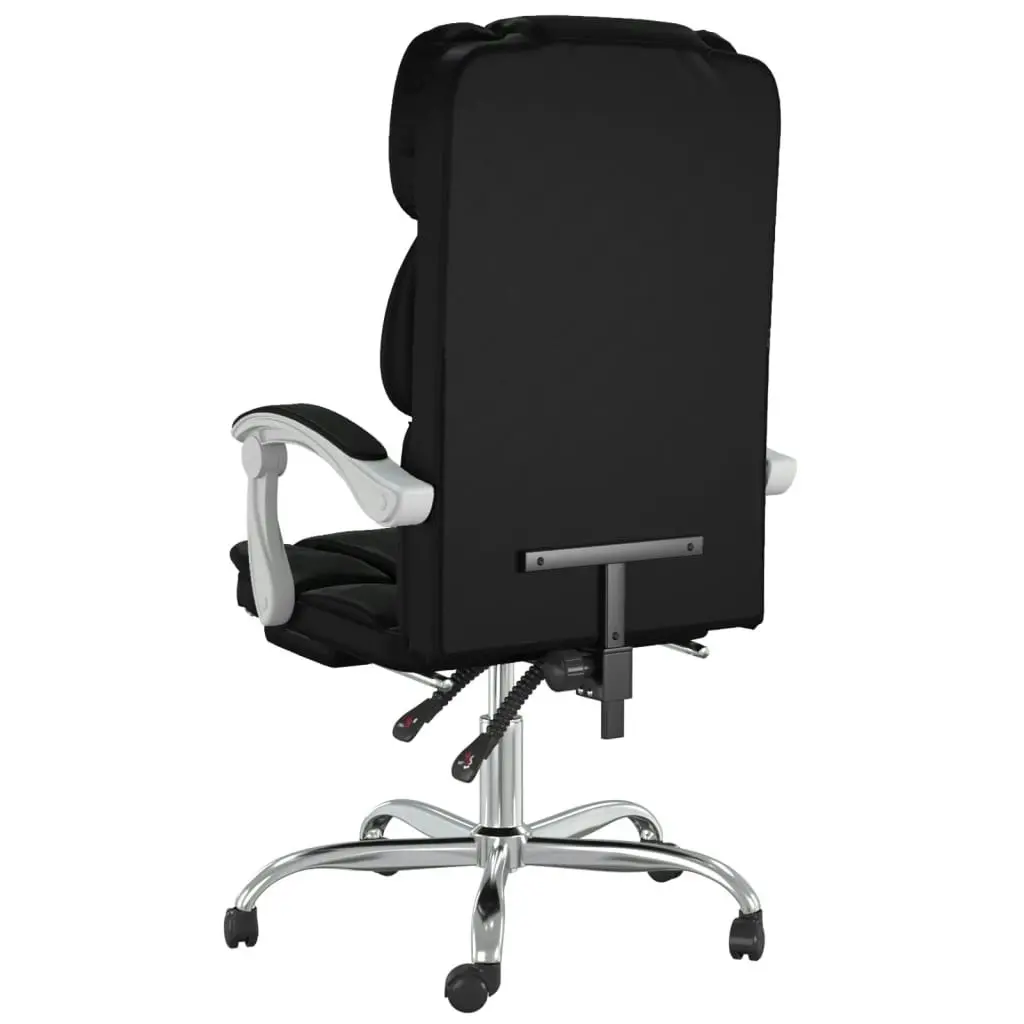 Reclining Office Chair Black Faux Leather 349629