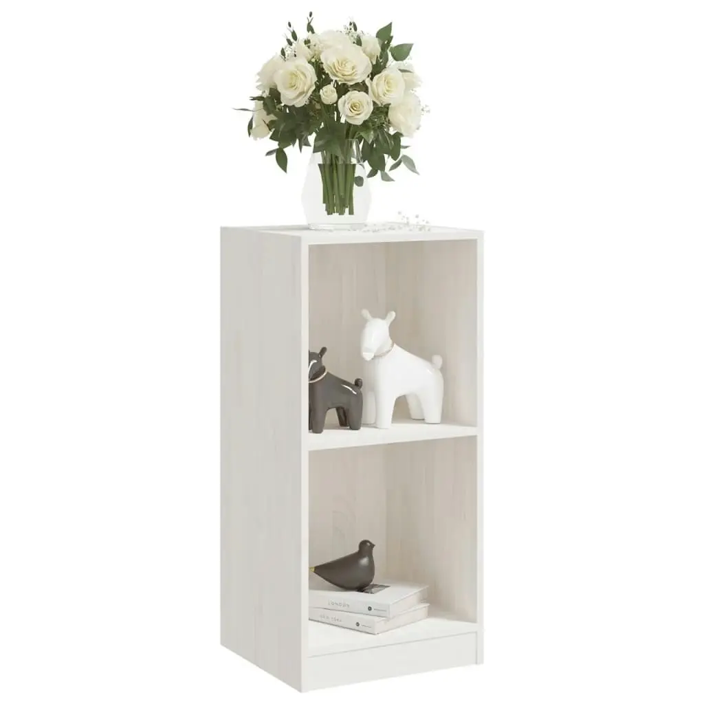 Side Cabinet White 35.5x33.5x76 cm Solid Pinewood 809931