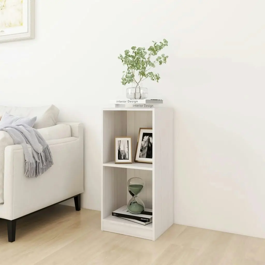 Side Cabinet White 35.5x33.5x76 cm Solid Pinewood 809931