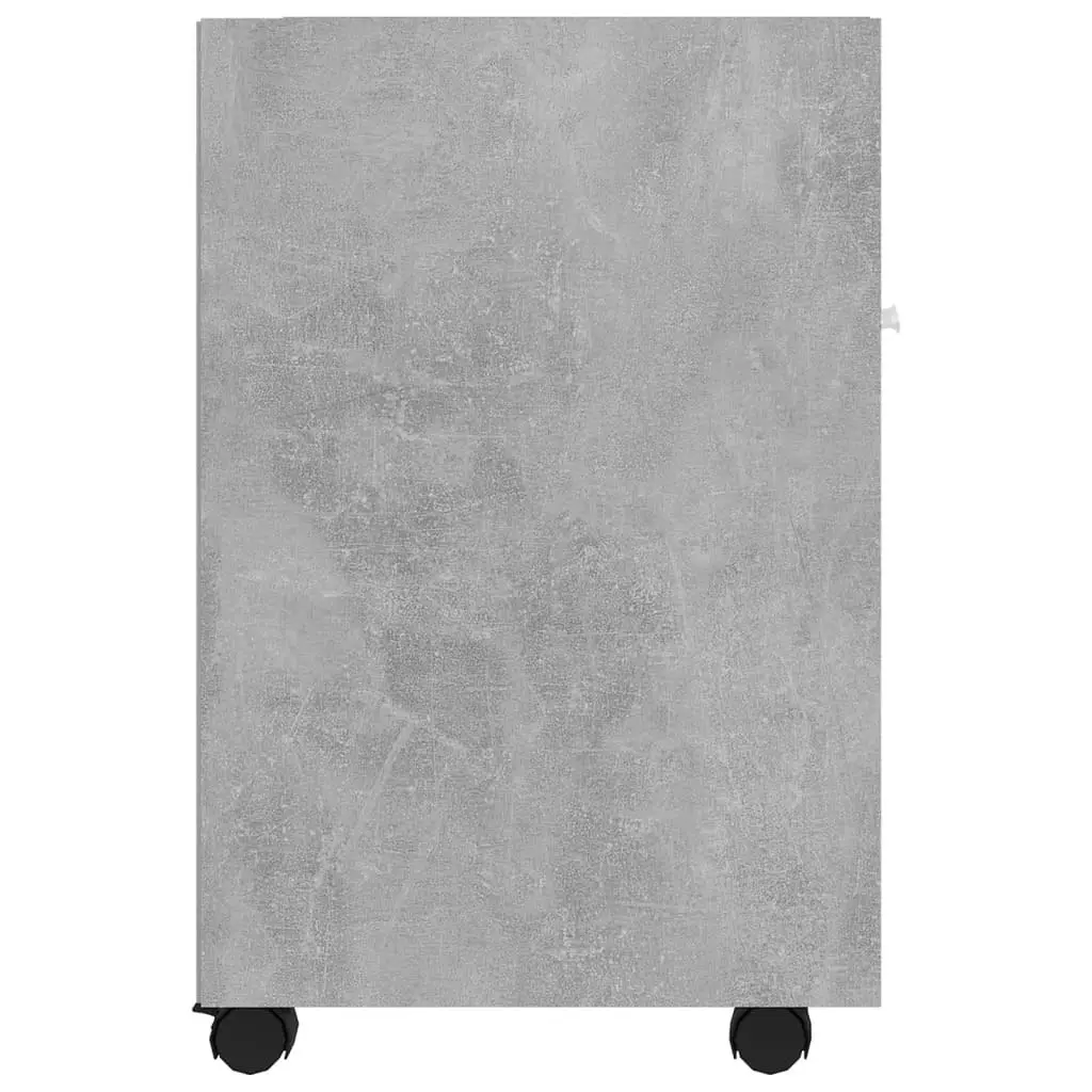 Side Cabinet with Wheels Concrete Grey 33x38x60 cm Engineered Wood 803051