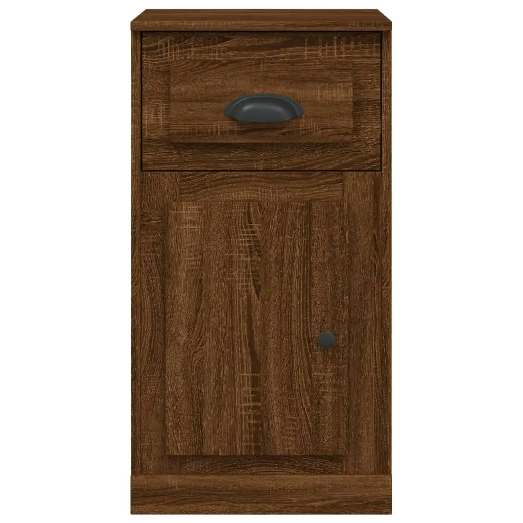 Side Cabinet with Drawer Brown Oak 40x50x75 cm Engineered Wood 816487