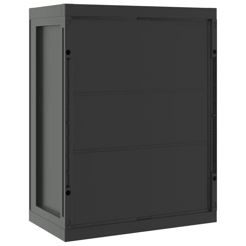 Outdoor Storage Cabinet Black 65x37x85 cm PP 364204