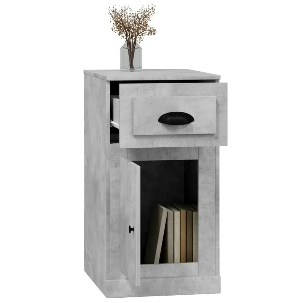 Side Cabinet with Drawer Concrete Grey 40x50x75 cm Engineered Wood 816484