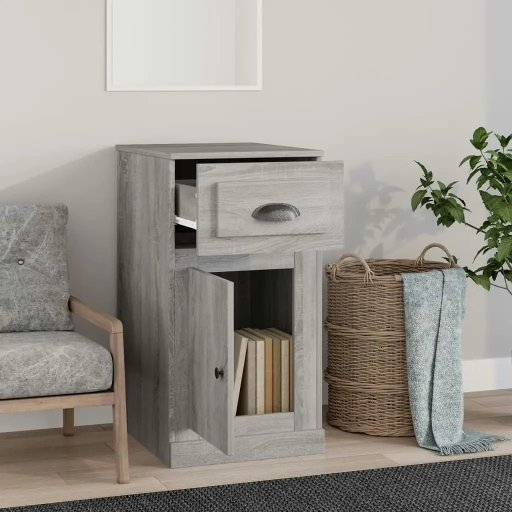 Side Cabinet with Drawer Concrete Grey 40x50x75 cm Engineered Wood 816484