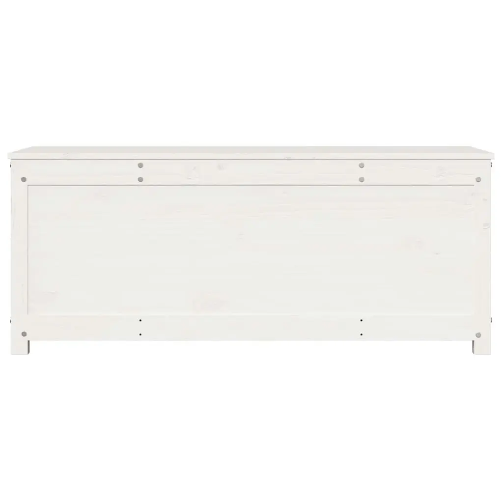 Storage Box White 110x50x45.5 cm Solid Wood Pine 823540