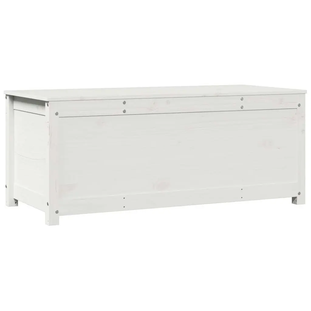 Storage Box White 110x50x45.5 cm Solid Wood Pine 823540