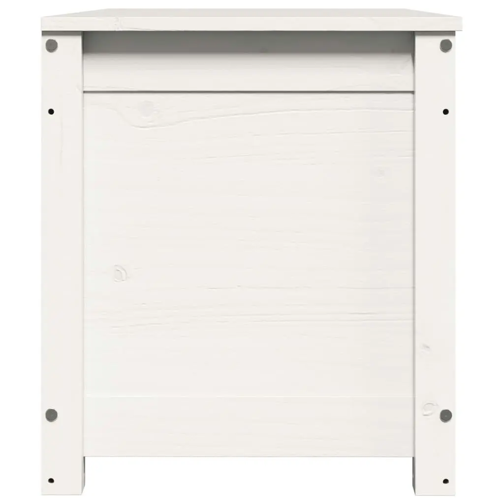 Storage Box White 80x40x45.5 cm Solid Wood Pine 823535