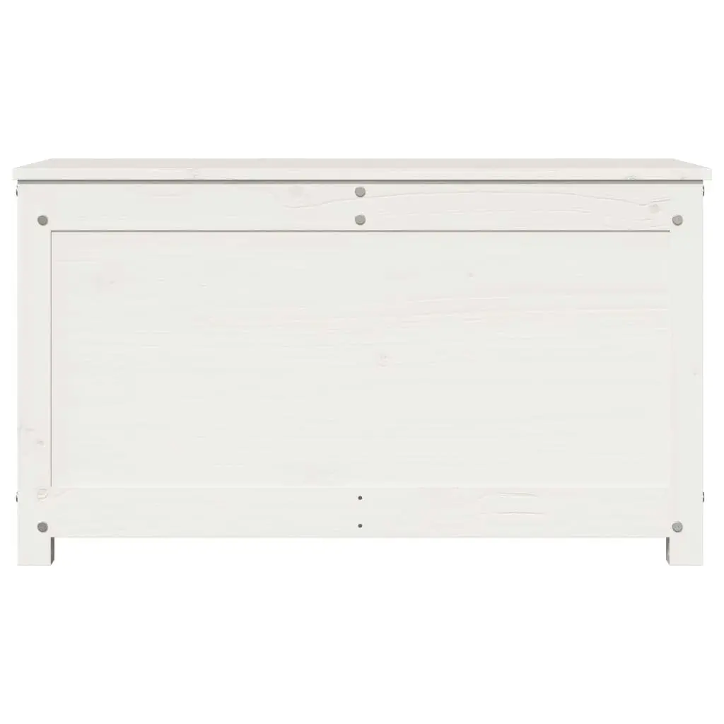 Storage Box White 80x40x45.5 cm Solid Wood Pine 823535