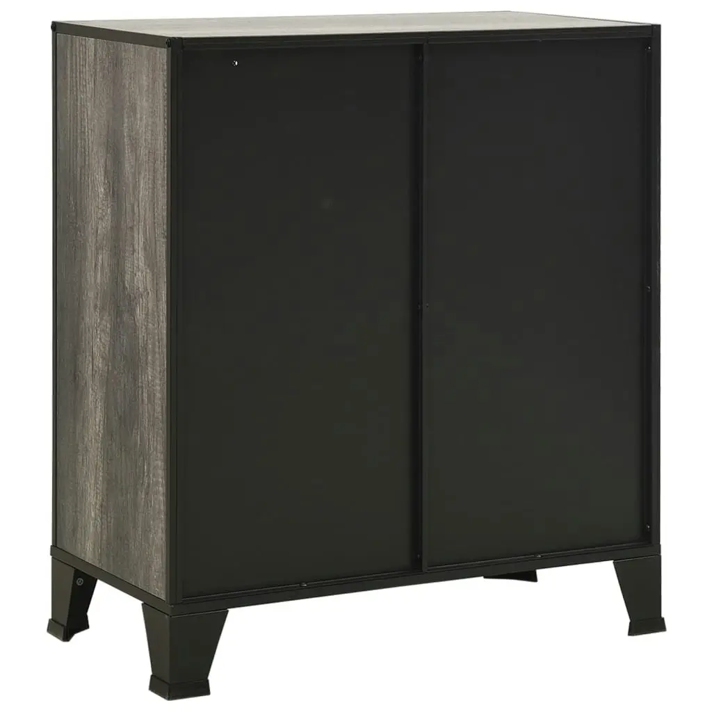 Storage Cabinet Grey 72x36x82 cm Metal and MDF 335908