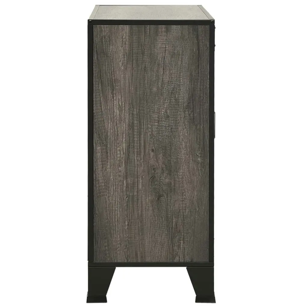 Storage Cabinet Grey 72x36x82 cm Metal and MDF 335908