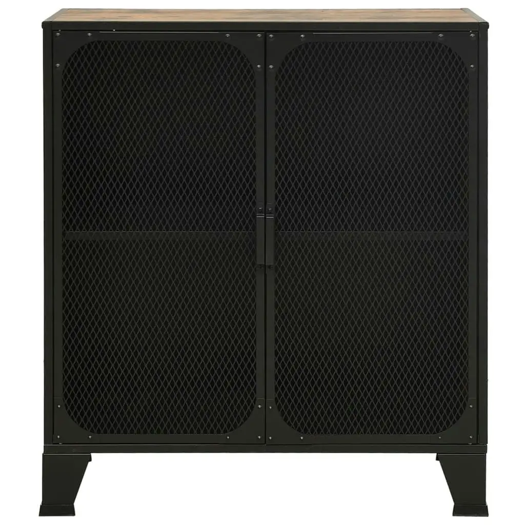 Storage Cabinet Rustic Brown 72x36x82 cm Metal and MDF 335907