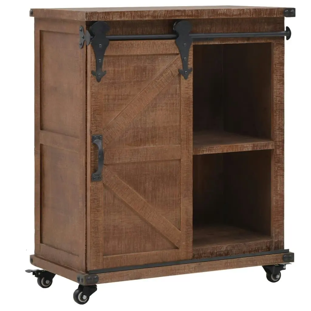 Storage Cabinet Solid Fir Wood 64x33.5x75 cm Brown 246120